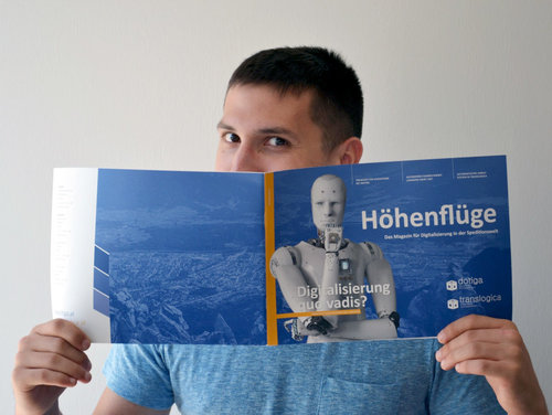 Ankündigung der ersten Ausgabe des InfPro-Magazines "Höhenflüge"